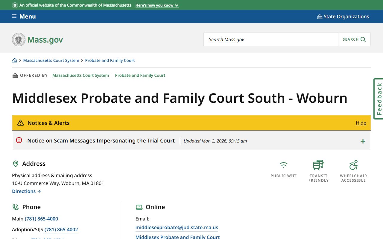 Medford divorce records Middlesex Probate and Family Court South page